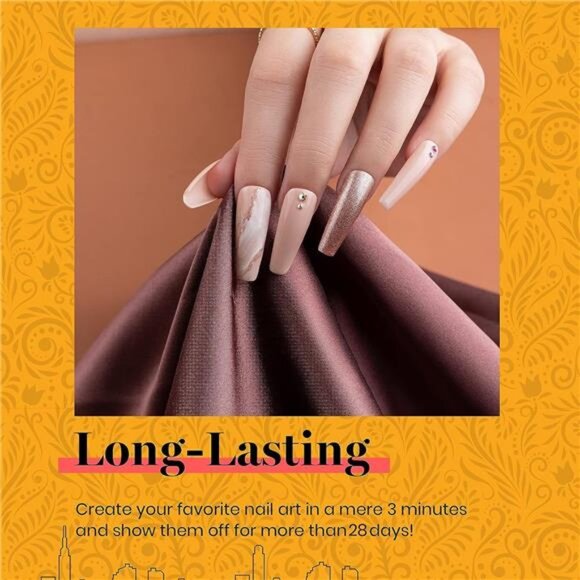 Beetles 23 Pcs Winter Gel Nail Polish Set - Manhattan Collection Nude Glitter - Picture 3 of 14